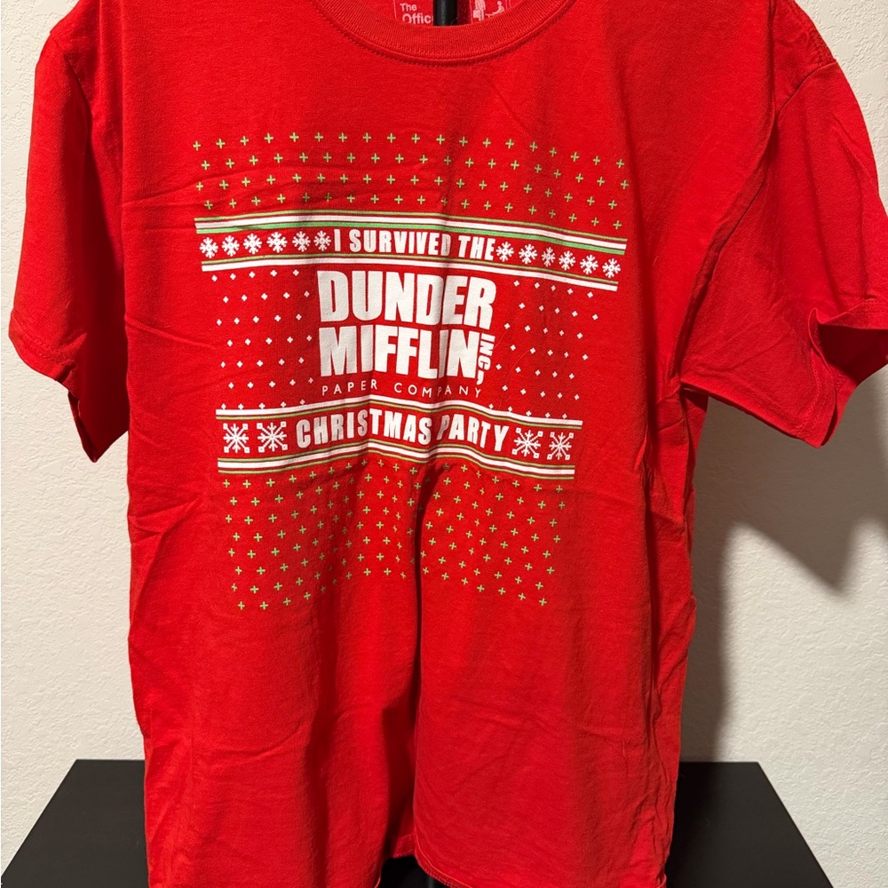 Ripple Junction Red Dunder Mifflin Christmas Party Tee